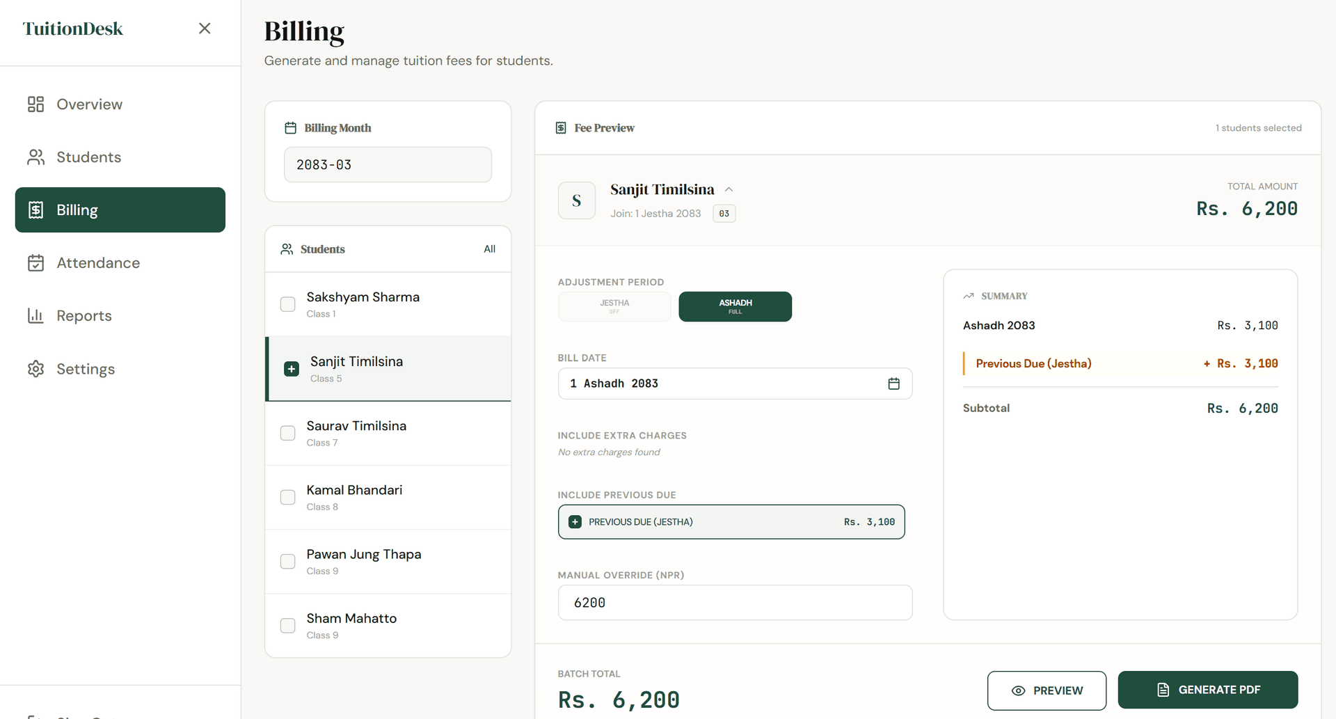 Billing Engine