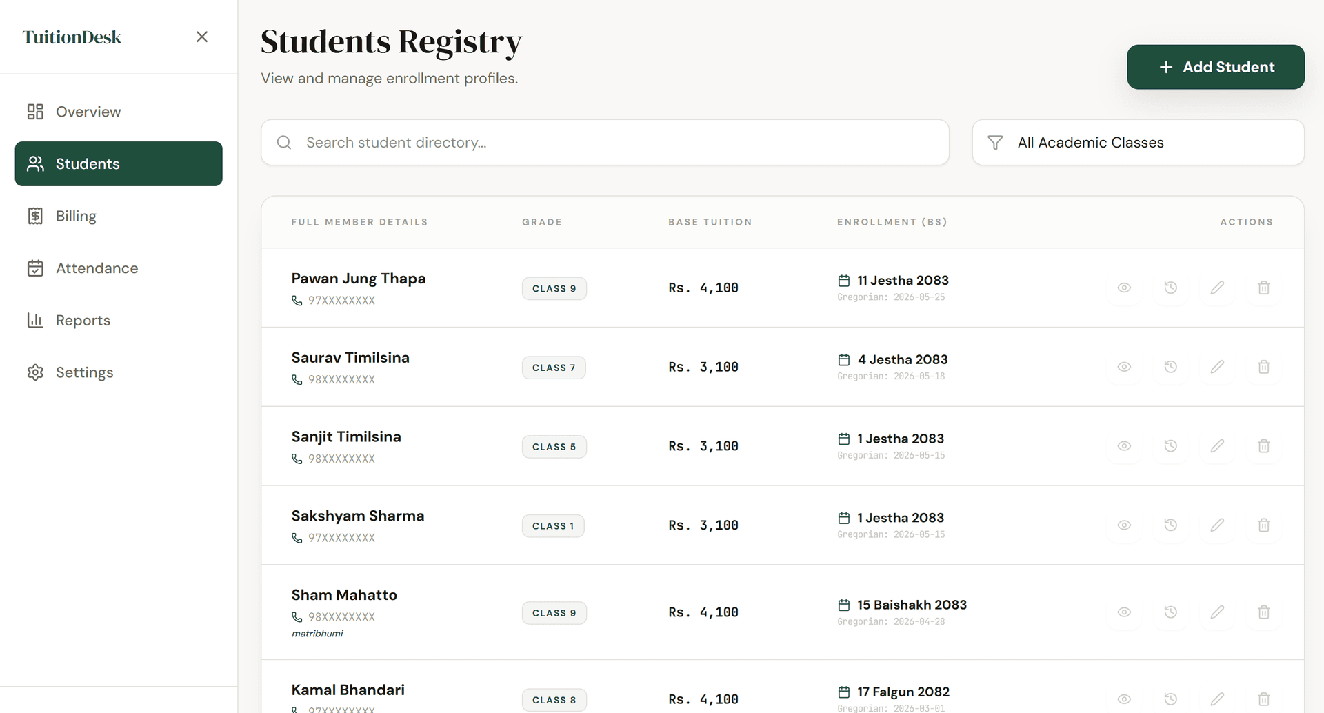 Student Registry